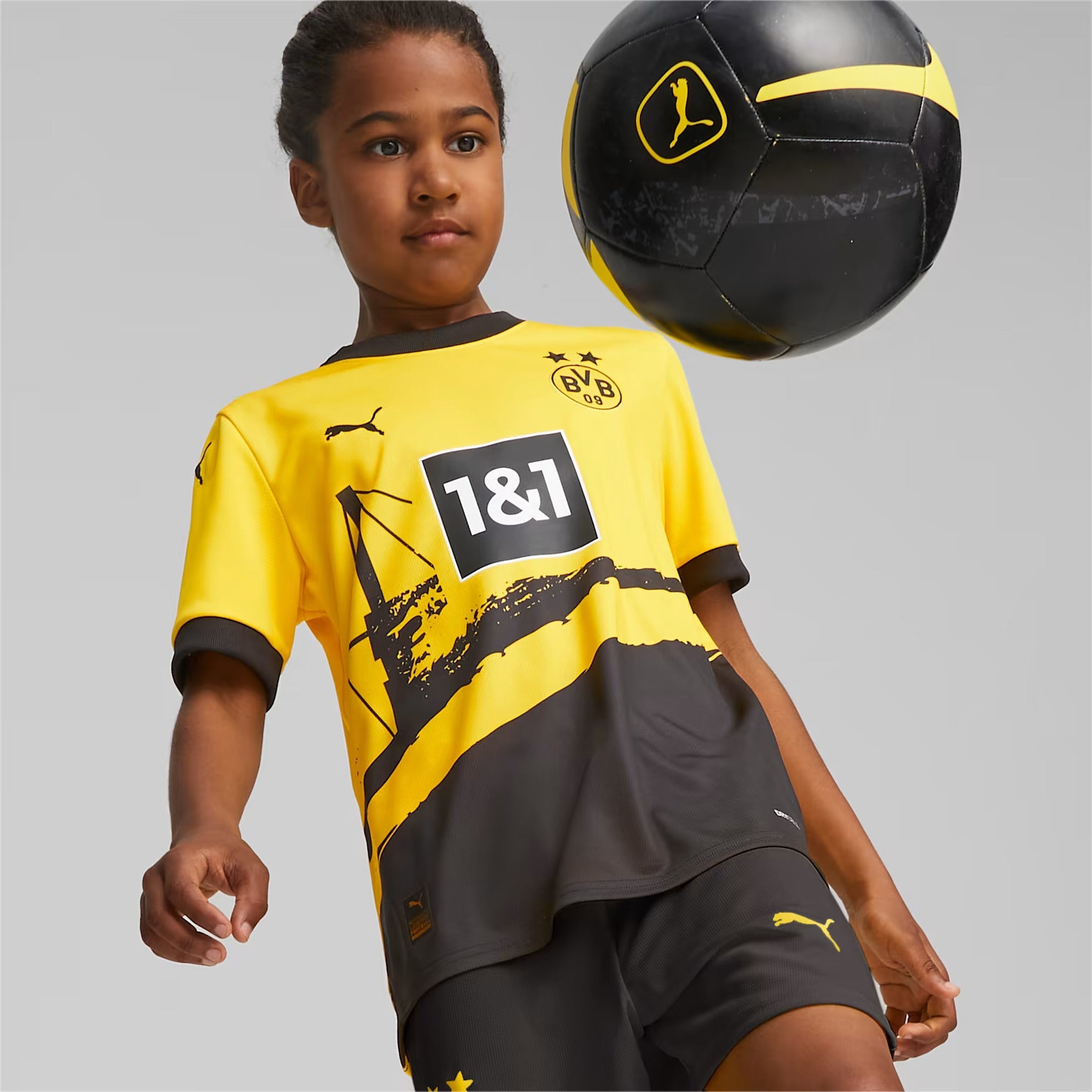 Puma North America, Inc, Borussia Dortmund 23/24 Big Kids' Home Jersey