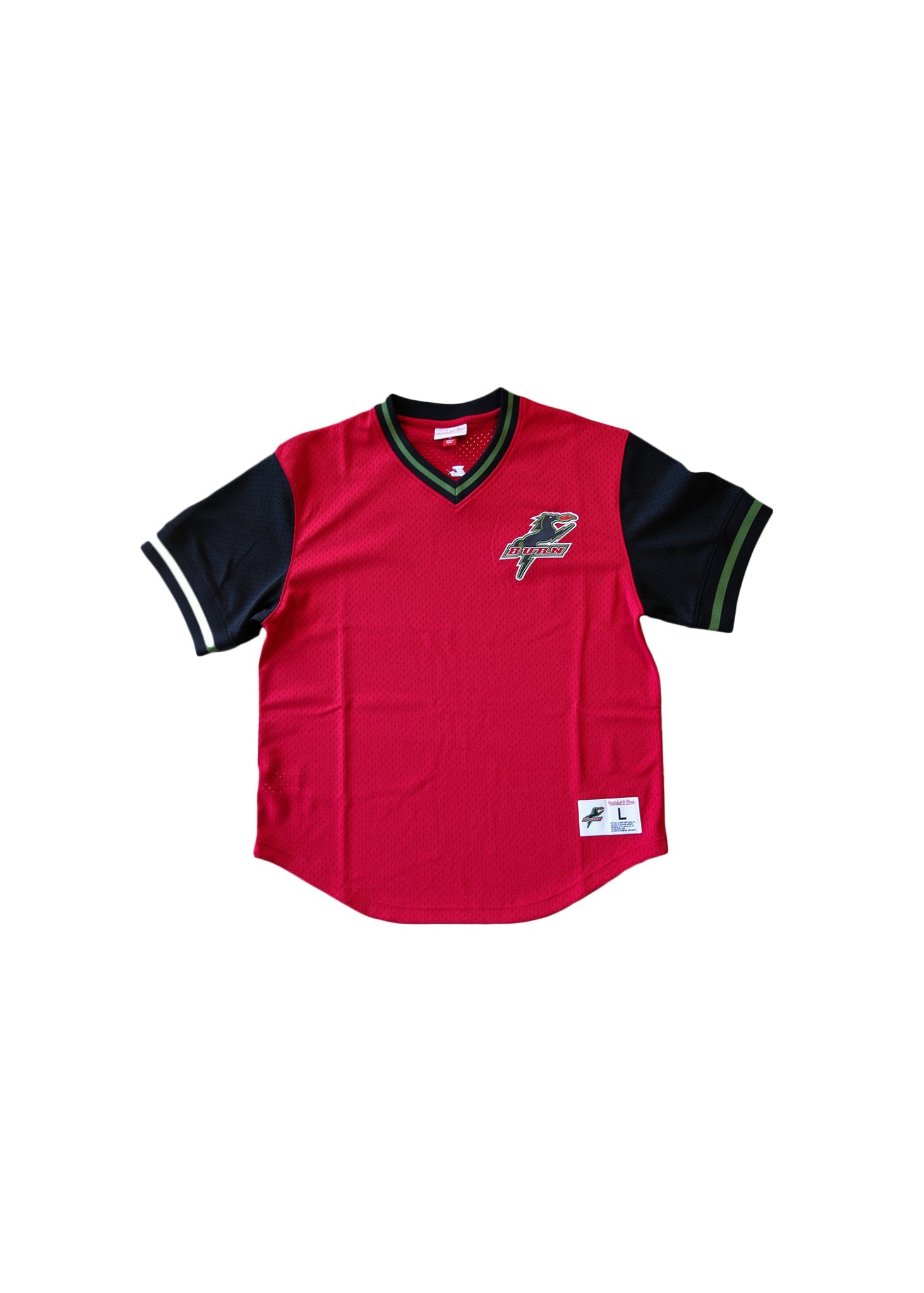 Mitchell & Ness, Dallas Burn Mesh V-Neck Shirt