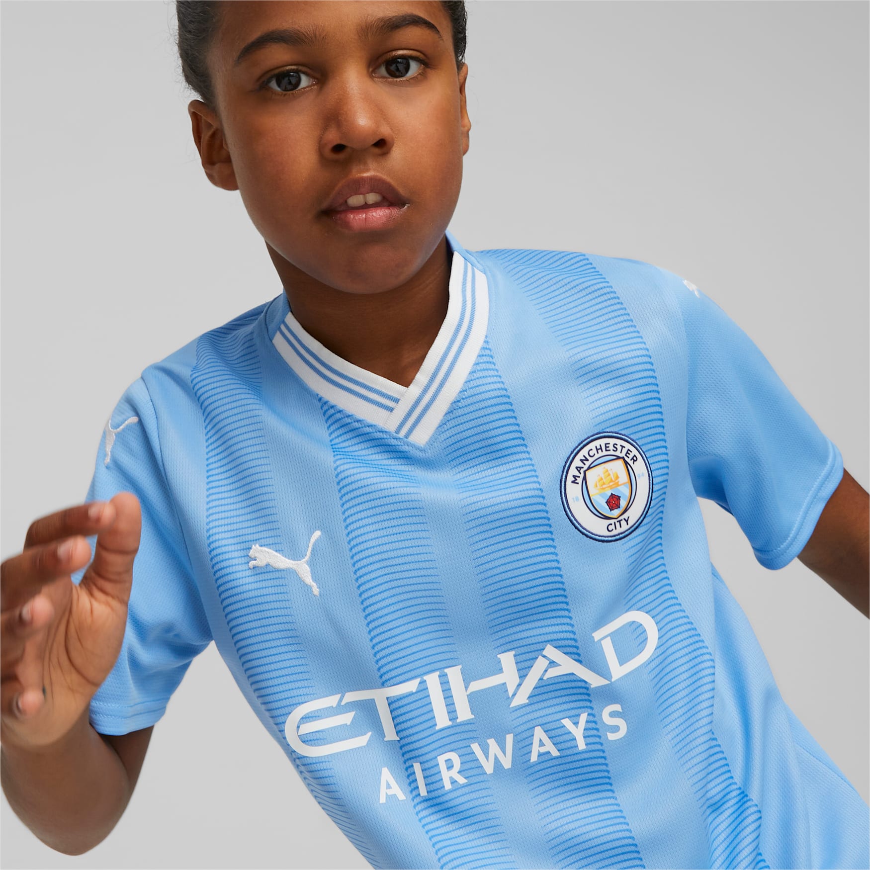 Puma North America, Inc, Manchester City 23/24 Big Kids' Home Jersey