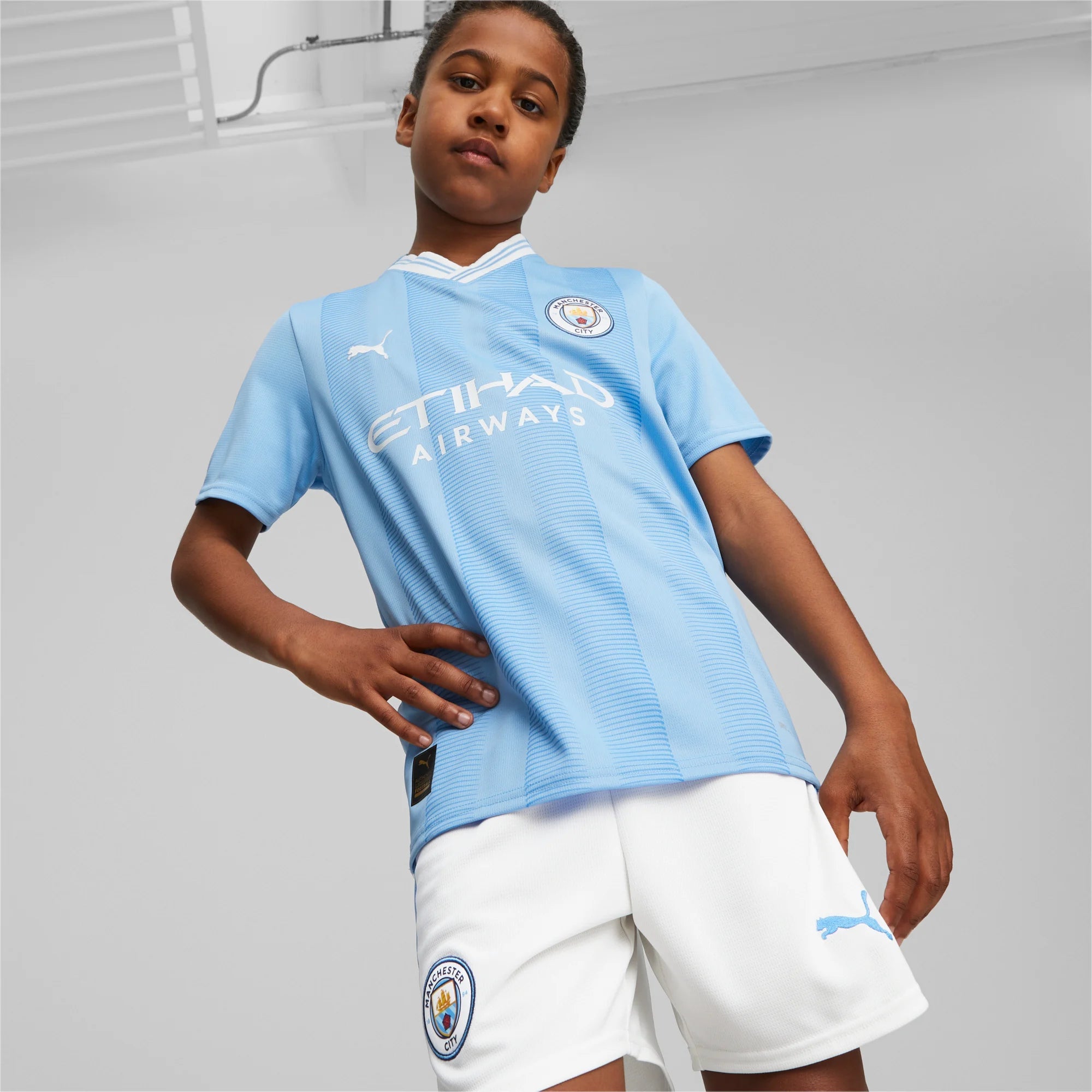 Puma North America, Inc, Manchester City 23/24 Big Kids' Home Jersey