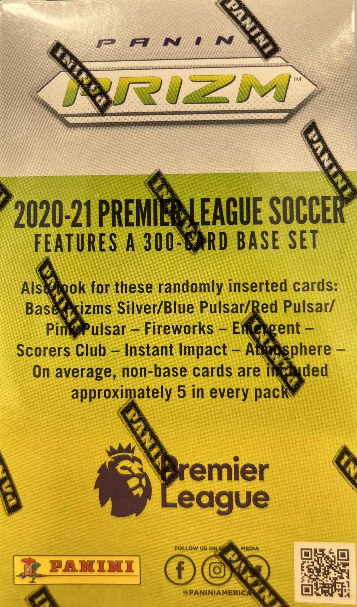 Panini, Panini Prizm 2020-2021 Premier League Soccer Cereal Box