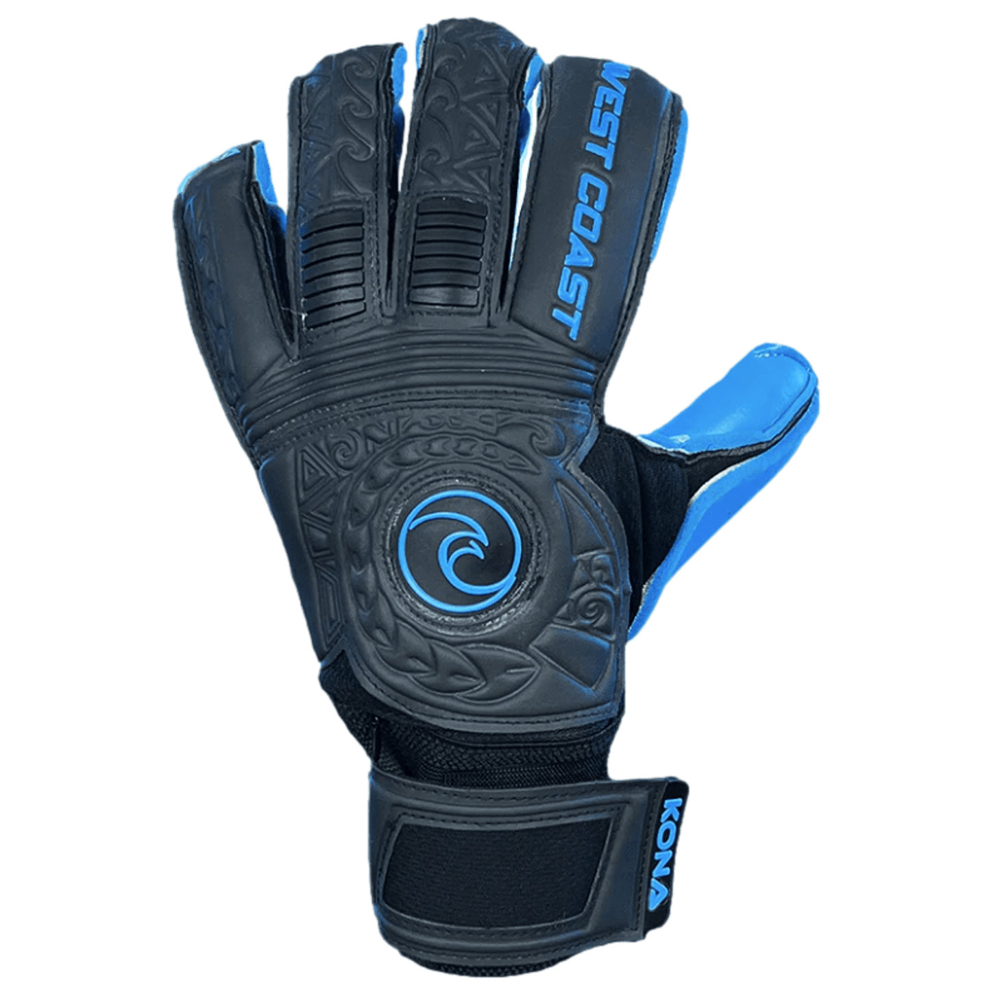 West Coast, West Coast Kona Blackout Cyan Goalkeeper Gloves